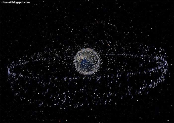 Satellites Around The Earth. Here so now the Earth looks